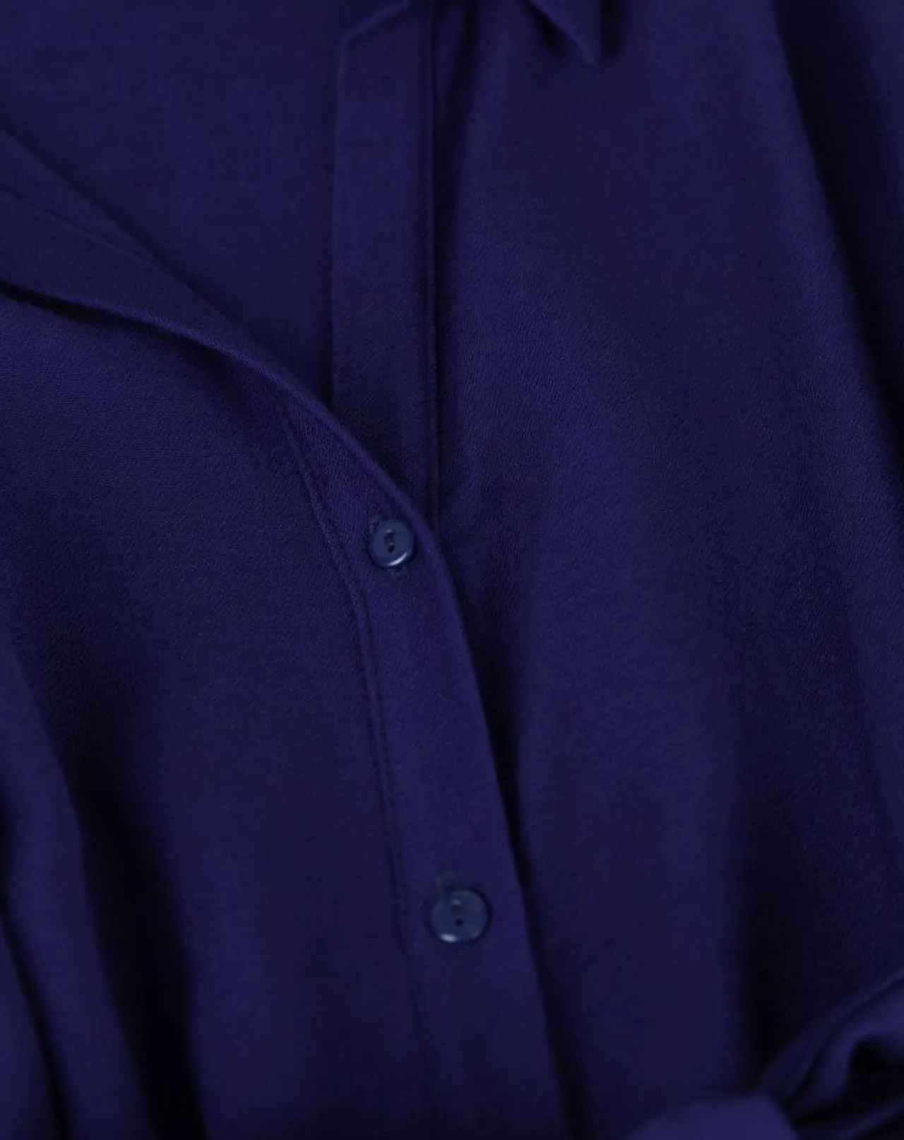 Robe chemise courte Mira bleu électrique