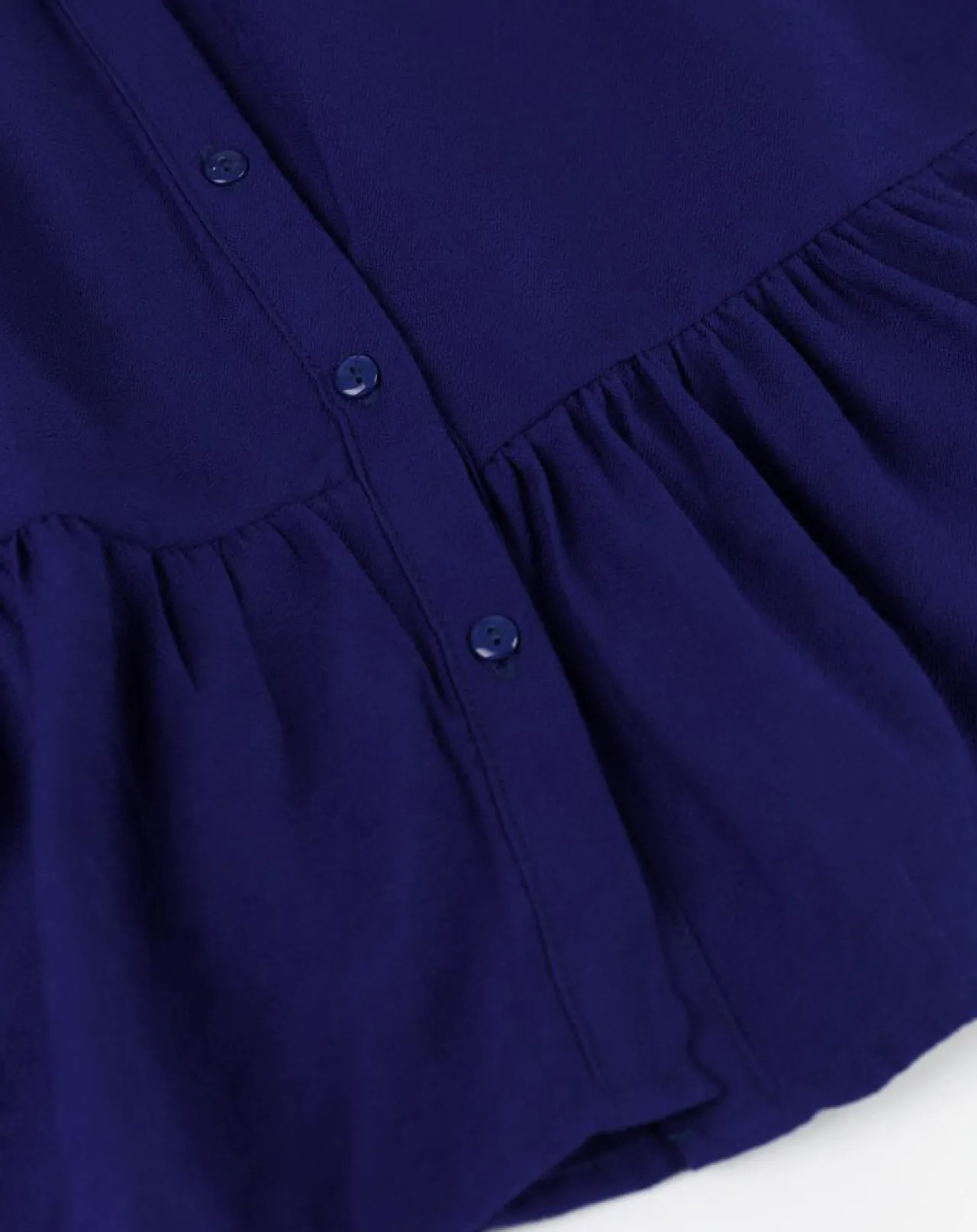 Robe chemise courte Mira bleu électrique