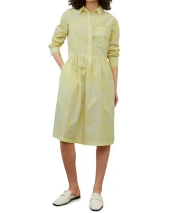 Robe chemise Mid Coton Bio Poche jaune