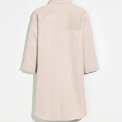 Robe chemise oversize en Velours côtelé Arrow écrue