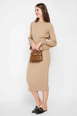 Robe col montant camel