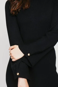 Robe col montant noire