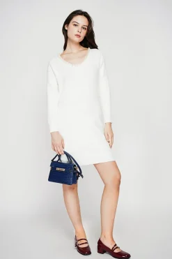 Robe col perle naturel