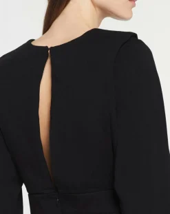 Robe courte en Coton bio Clara unie noire
