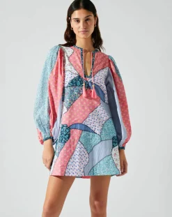 Robe courte patchwork