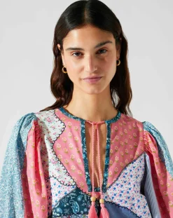 Robe courte patchwork