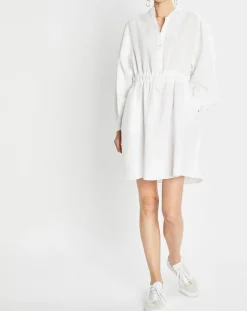 Robe courtes 100% Lin Col Mao Kl écrue