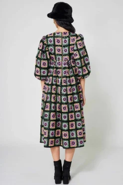 Robe Crochet Paillette & Sequins multicolore