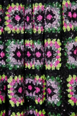 Robe Crochet Paillette & Sequins multicolore