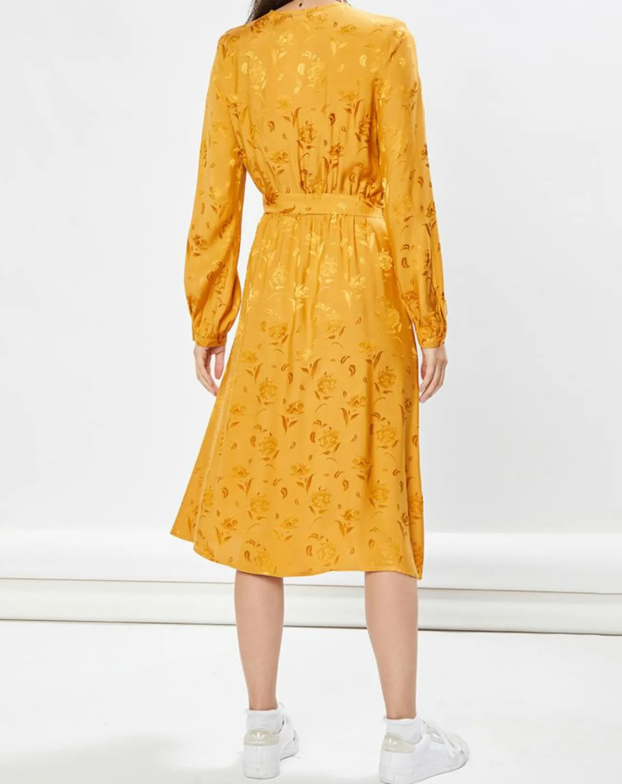 Robe Dana motifs ton sur ton orange