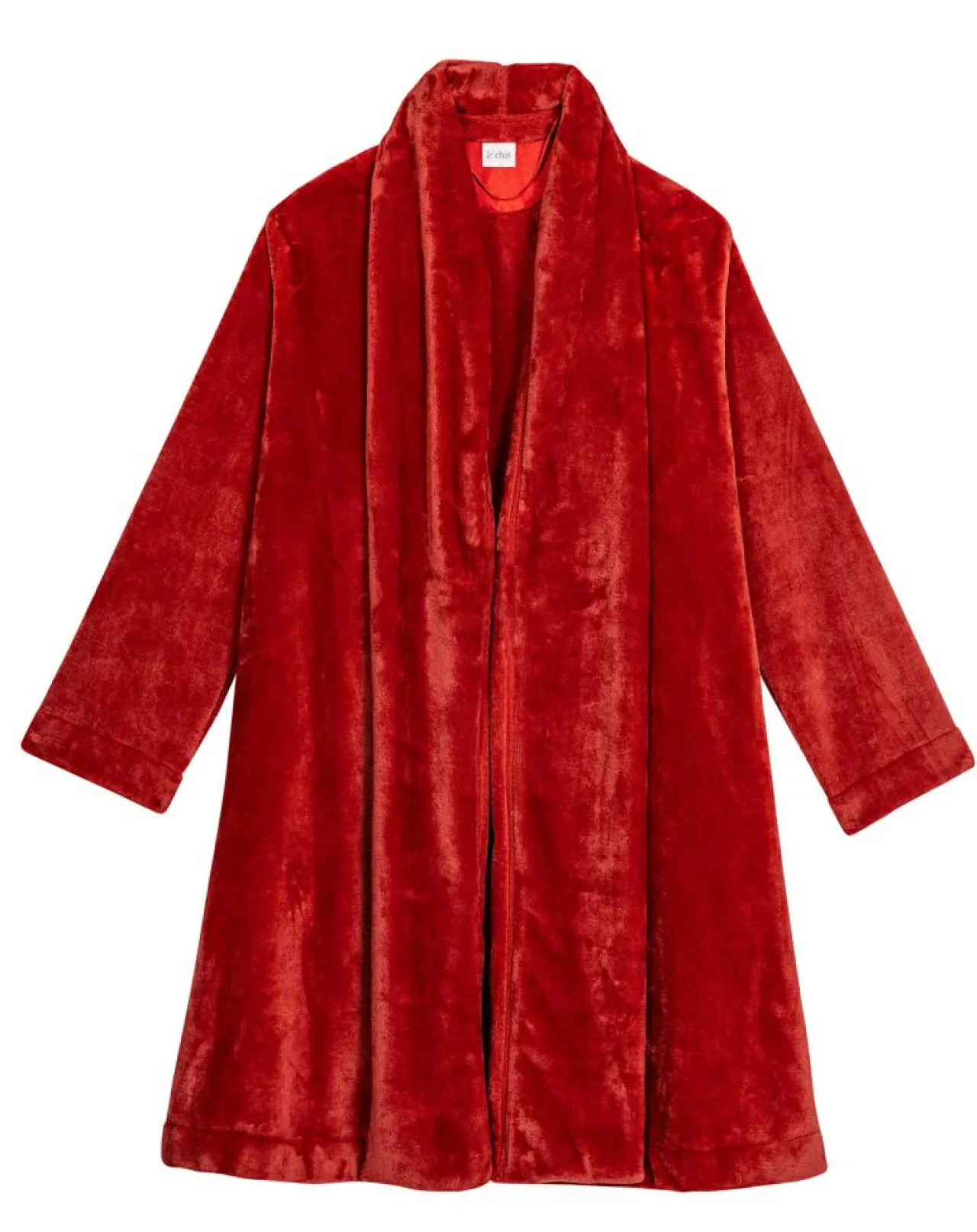 Robe de chambre en peluche flanelle Essentiel tomette