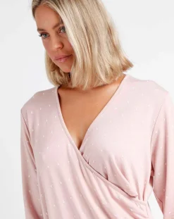 Robe de maternité rose