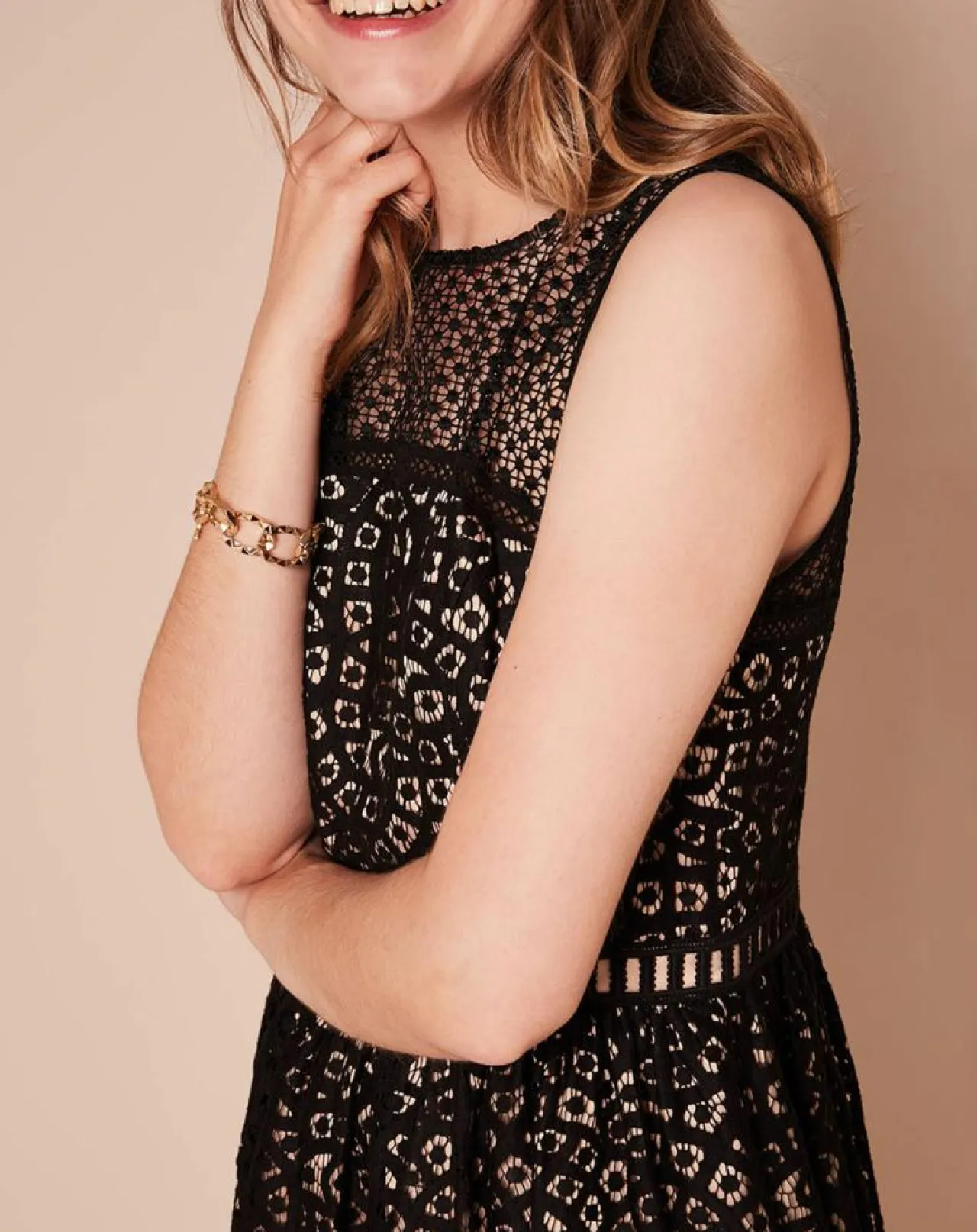 Robe Dico patineuse texturée noire