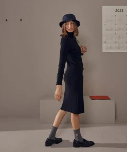 Robe Dinah moulante boutons rodier noir