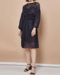 Robe Elise zébre encre