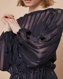 Robe Elise zébre encre