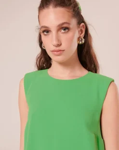 Robe en crêpe verte