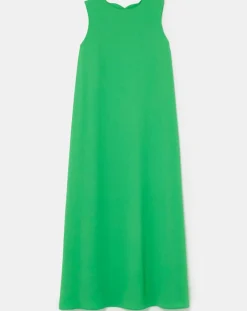 Robe en crêpe verte