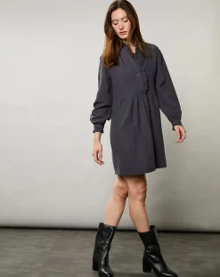Robe en Gaze de Coton Rimba charbon