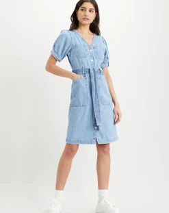 Robe en jean Bryn bleue