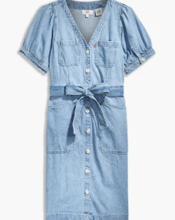 Robe en jean Bryn bleue