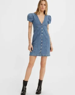 Robe en jean courte Erin 90's bleue