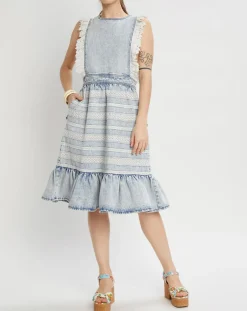 Robe en jean Neige bleu clair délavé