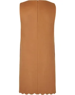 Robe en Laine mélangée Gabardine camel