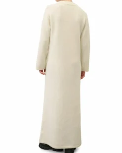 Robe en Laine mélangée maxi longue écru
