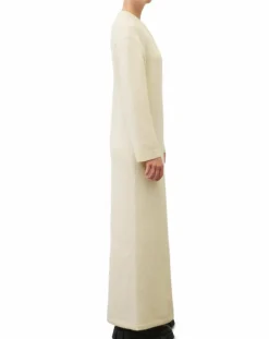 Robe en Laine mélangée maxi longue écru