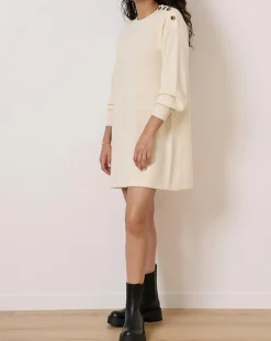 Robe en Laine mélangée Tiphaine écrue