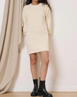 Robe en Laine mélangée Tiphaine écrue