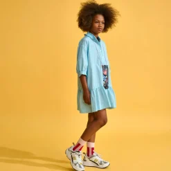 Robe en Popeline Avriel bleu ciel