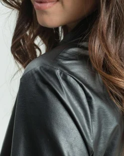 Robe en simili Ivana noire