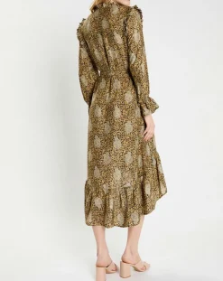 Robe en Soie mélangée Sasha dorée