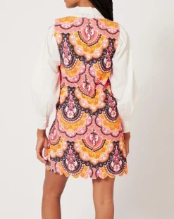 Robe en Velours côtelé Fall imprimée rose/multicolore