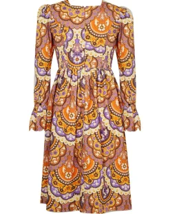 Robe en Velours côtelé Fall imprimée violet/multicolore