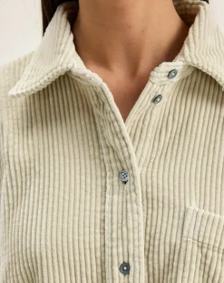 Robe en Velours côtelé Gladys craie