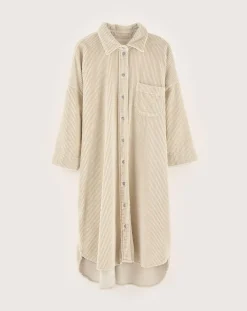 Robe en Velours côtelé Gladys craie