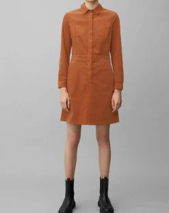 Robe en Velours Milleraies marron