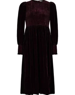 Robe en Velours satiné Princesse cerise noire