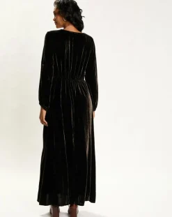 Robe en Velours Solo café