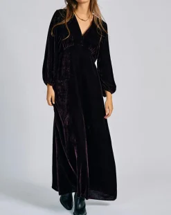 Robe en Velours Solo violette