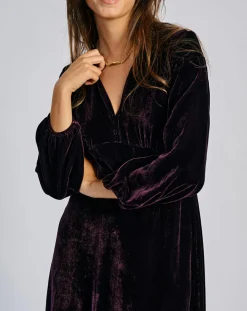 Robe en Velours Solo violette