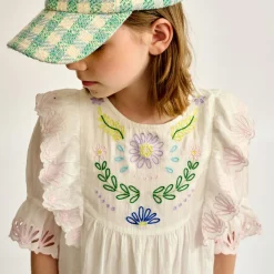 Robe en Voile de Coton brodé Honest blanche