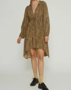 Robe Ezia imprimée beige