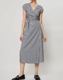 Robe Fabrizia Vichy bleu/blanc