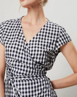 Robe Fabrizia Vichy bleu/blanc