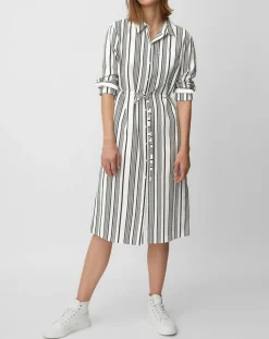 Robe fluide à rayures blanc/noir