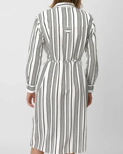 Robe fluide à rayures blanc/noir